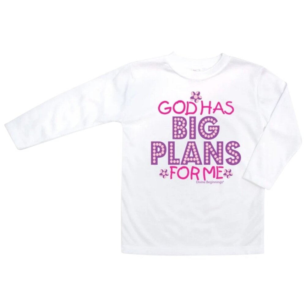 God Has Big Plans for Me - Girls Toddler Inspirational T-shirt